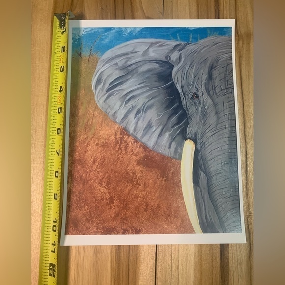 Elephant print, 8x11 on semigloss paper. - Picture 2 of 3